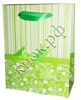Пакет подарочный зеленый